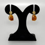 Marble Veil Dangle Earrings Amber