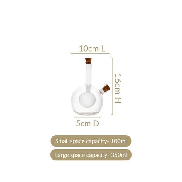2 in 1 Oil And Balsamic Vinegar Cruet Bottle