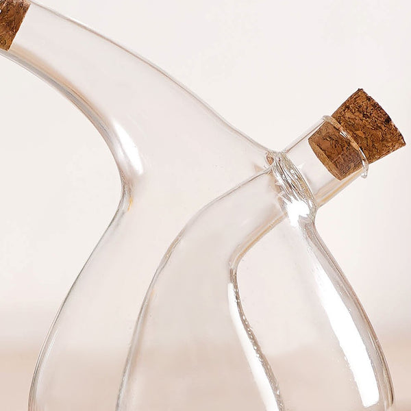 Dual Drop Design Glass Cruet Dispenser For Infused Oils
