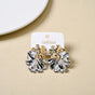 Dual Tone Lotus Earrings