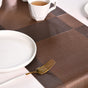Dual Tone Reversible Table Runner Brown 180x30cm