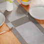 Dual Tone Reversible Table Runner Silver 180x30cm