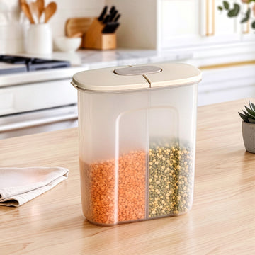 Dual Compartment Airtight Food Storage Container 2500ml