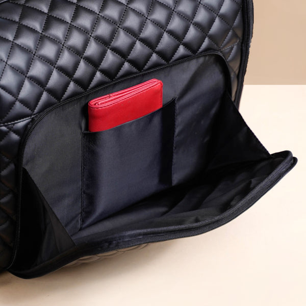 Black Quilted Travel Bag