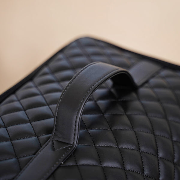 Black Quilted Travel Bag