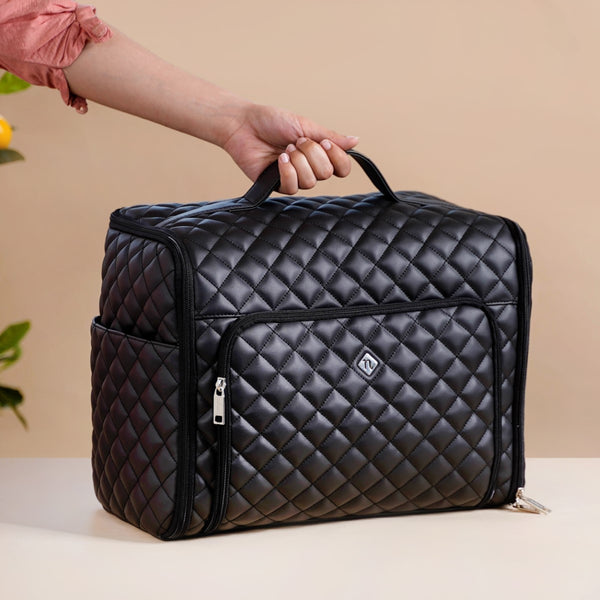 Black Quilted Travel Bag