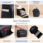 Black Quilted Travel Bag