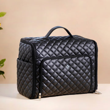 Black Quilted Travel Bag