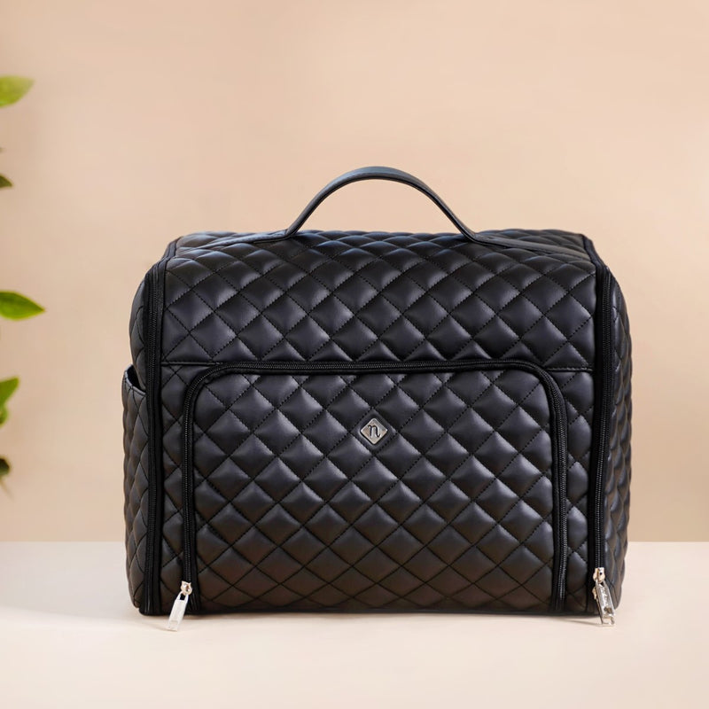 Black Quilted Travel Bag