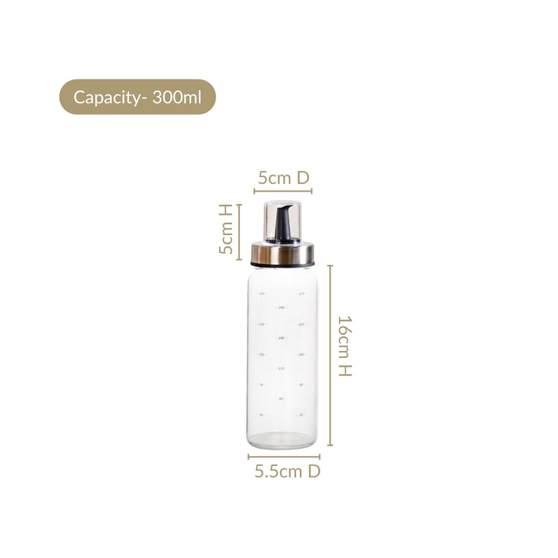 Glass Oil And Vinegar Dispenser Bottle Set of 2 300ml