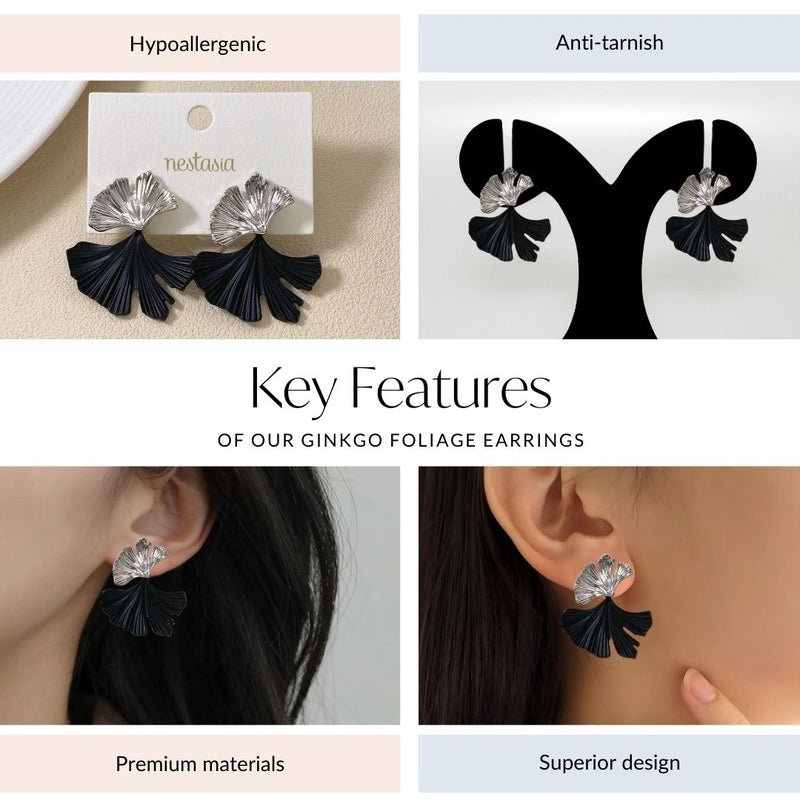 Ginkgo Foliage Earrings