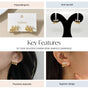 Golden Charm Semi Dangle Earrings