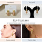 Soft Beige And Gold Earrings