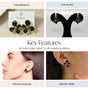 Flora Twist Stud Earrings Green