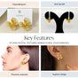 Crystal Textured Amber Floral Stud Earrings