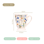 Whispers Of Wildflowers Ceramic Coffee Mug Set Of 2 Blue 400ml