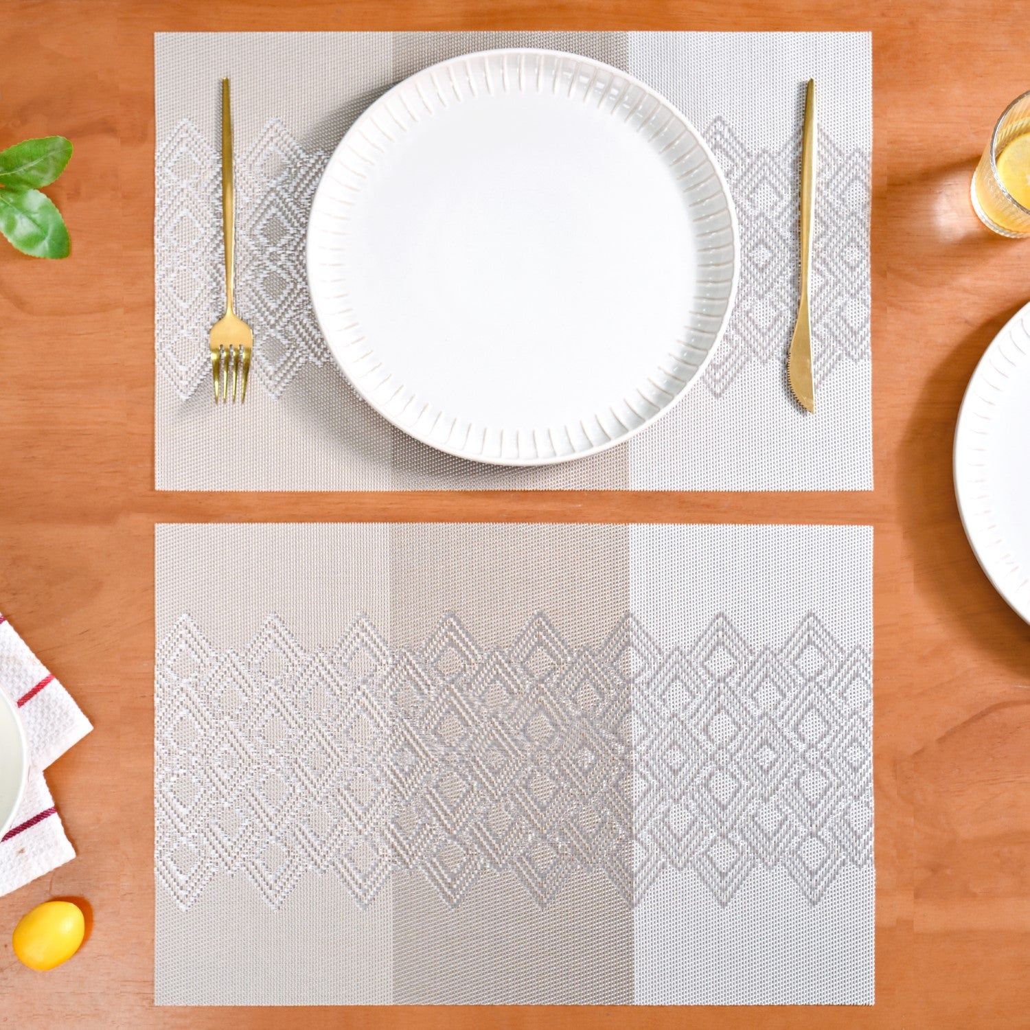 Earth-Toned Table Mat Set of 6 Online - Premium Table Mat | Nestasia