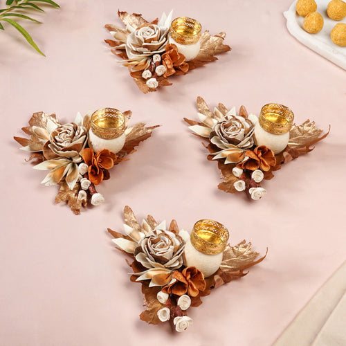 Earthbloom Natural Tea Light Candle Holder Set Of 4