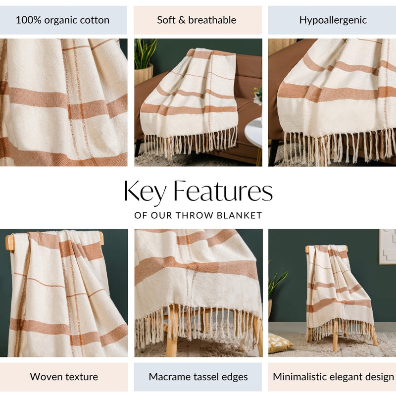 Earthline Pure Cotton Comfort Throw