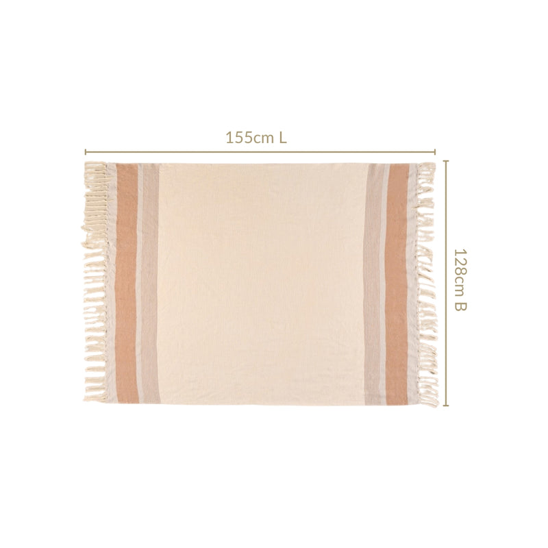 Earthtone Stripes Cotton Throw