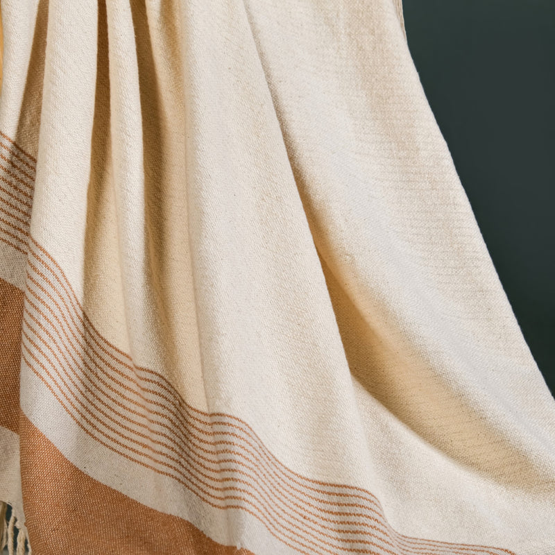 Earthtone Stripes Cotton Throw