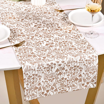 Earthy Blossoms 8 Seater Table Runner 264x35cm