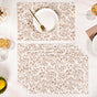 Earthy Blossoms Pure Cotton Table Mat Set Of 6