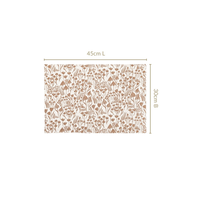 Earthy Blossoms Water Resistant Table Mat Set Of 4
