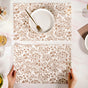 Earthy Blossoms Water Resistant Table Mat Set Of 4