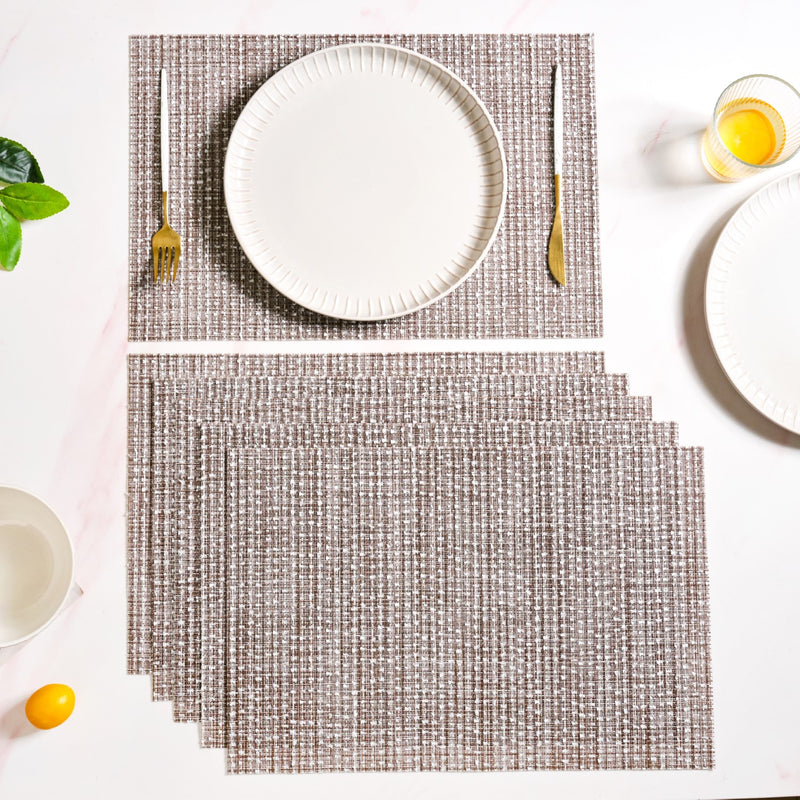 Earthy Brown Mat Set Of 6