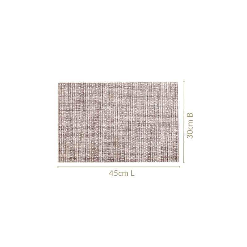 Earthy Brown Mat Set Of 6