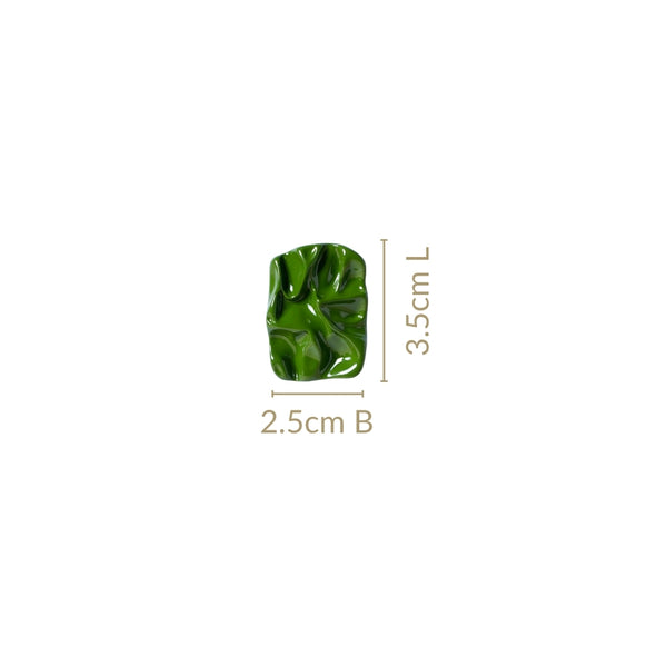 Earthy Glam Green Stud Earrings