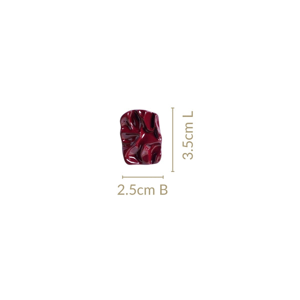 Earthy Glam Maroon Stud Earrings