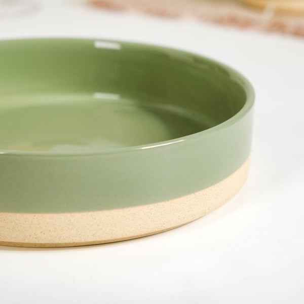 Earthy Sage Green Stoneware Serving Bowls Set Of 2 800ml