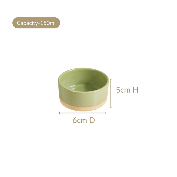 Earthy Sage Green Stoneware Small Bowls Set Of 2 150ml