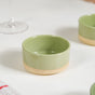 Earthy Sage Green Stoneware Small Bowls Set Of 2