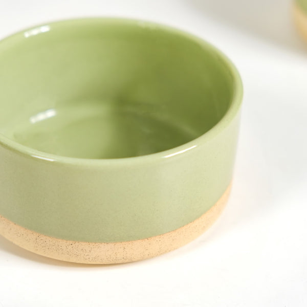 Earthy Sage Green Stoneware Small Bowls Set Of 4 150ml