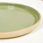 Earthy Sage Green Stoneware Snack Plates Set Of 4 8 Inch