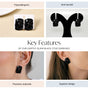 Earthy Glam Black Stud Earrings