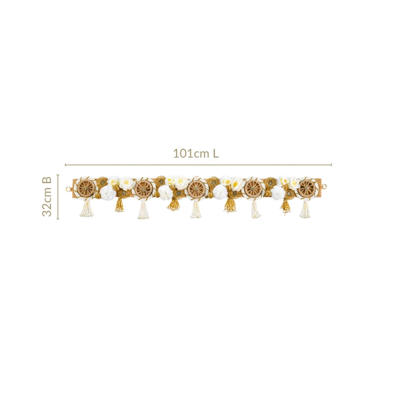 Eco Concious Floral Wall Hanging For Puja Accent