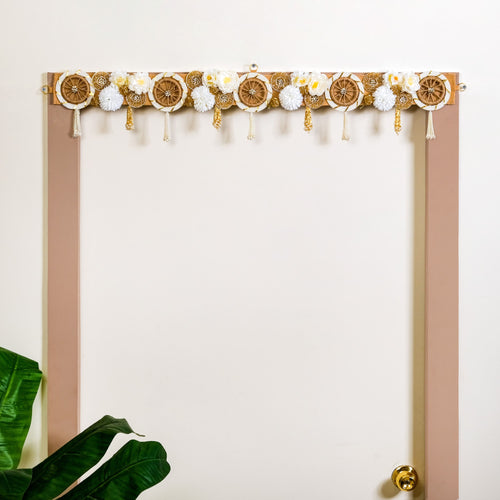 Eco Concious Floral Wall Hanging For Puja Accent