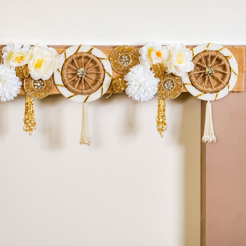 Eco Concious Floral Wall Hanging For Puja Accent
