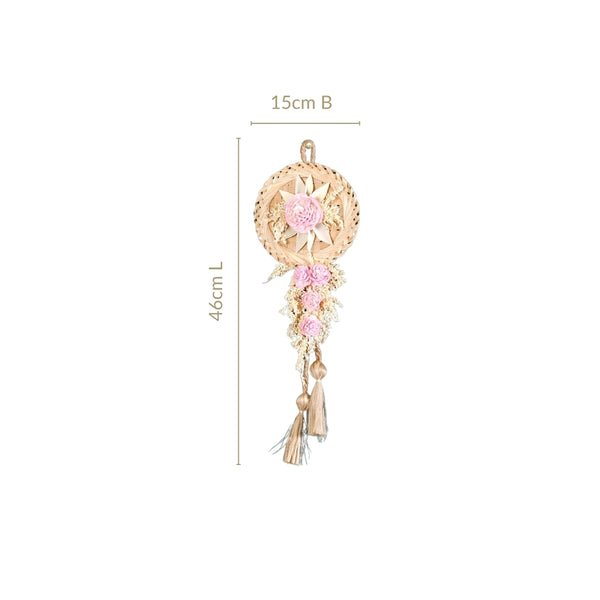 All Natural Pink Sola Rose Wall Decor Set Of 4