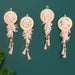 Eco Friendly Pink Rose Wall Decor Set Of 4