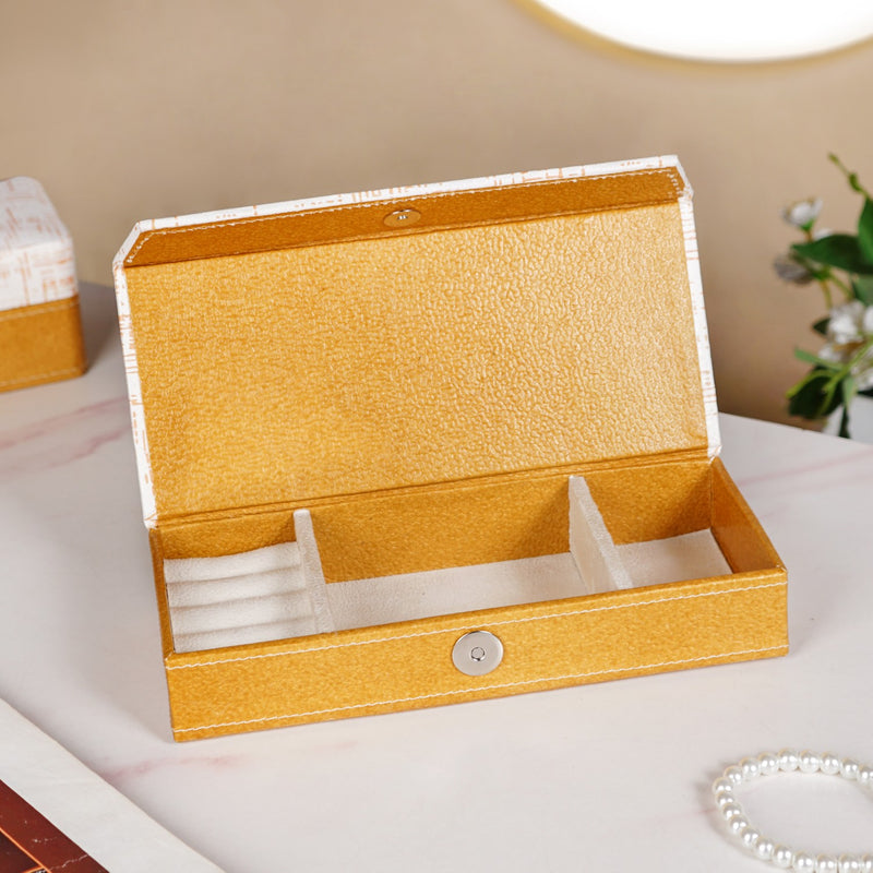 Eco Friendly Quadrata Pattern Sectioned Trinket Case