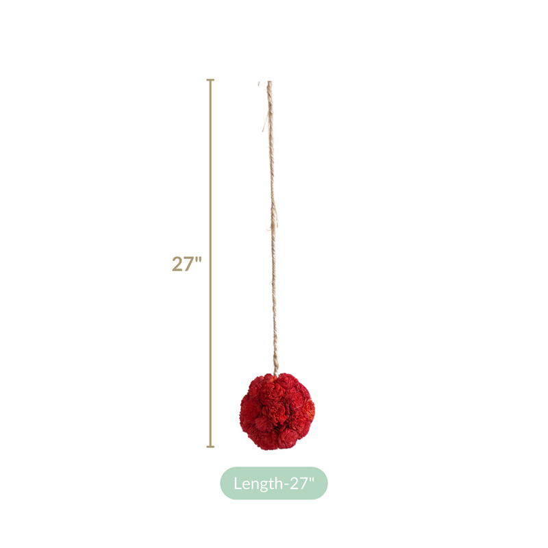 Eco-friendly Wall Hanging For Home Set of 4 Red- Eco-Friendly Wall Hanging, Set of 4 Wall Hangings, Red Home Decor, Sustainable Wall Decor