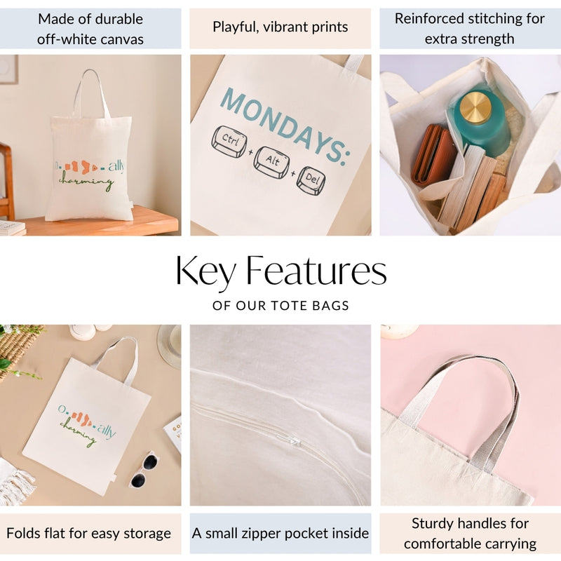 Ecofriendly Everyday Canvas Tote Bag Set Of 2