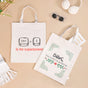 Ecofriendly Quirky Quotes Canvas Tote Bag For Women Set Of 2