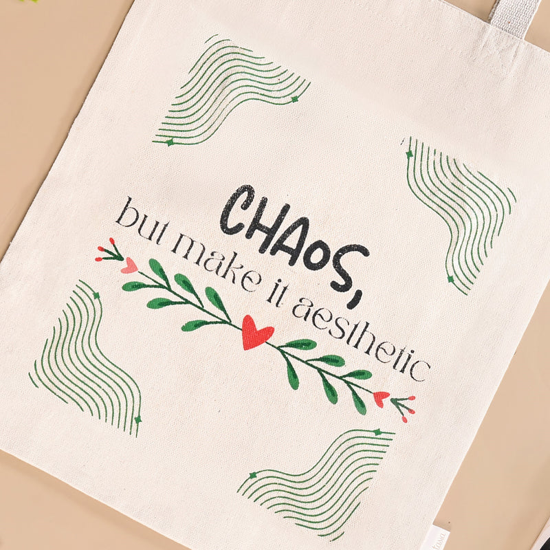 Ecofriendly Quirky Quotes Canvas Tote Bag For Women Set Of 2