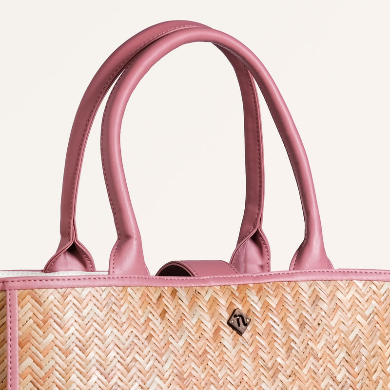 Ecofriendly Shitalpati Blush Pink Tote Bag